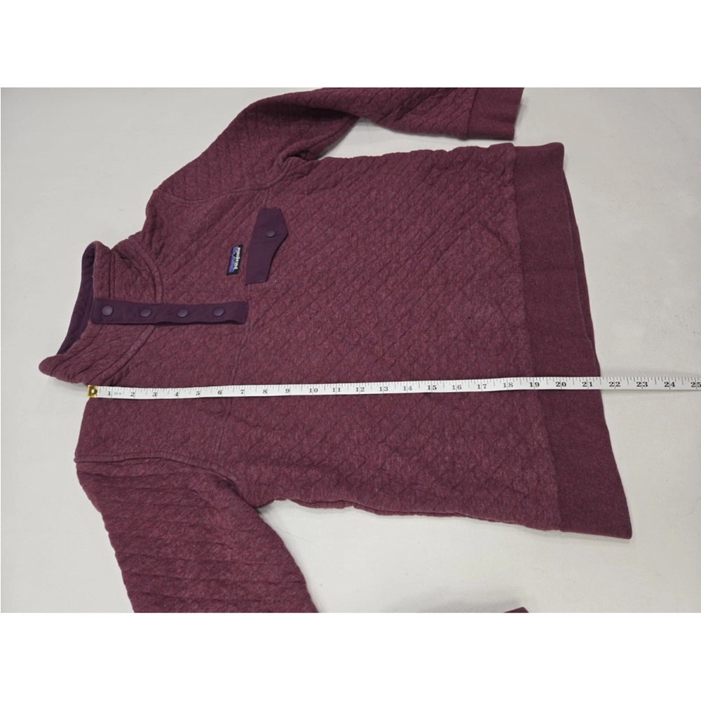 Patagonia Womens‎ Organic Cotton Quilt Snap-T Pullover Light Balsamic Burgundy S - Picture 8 of 9